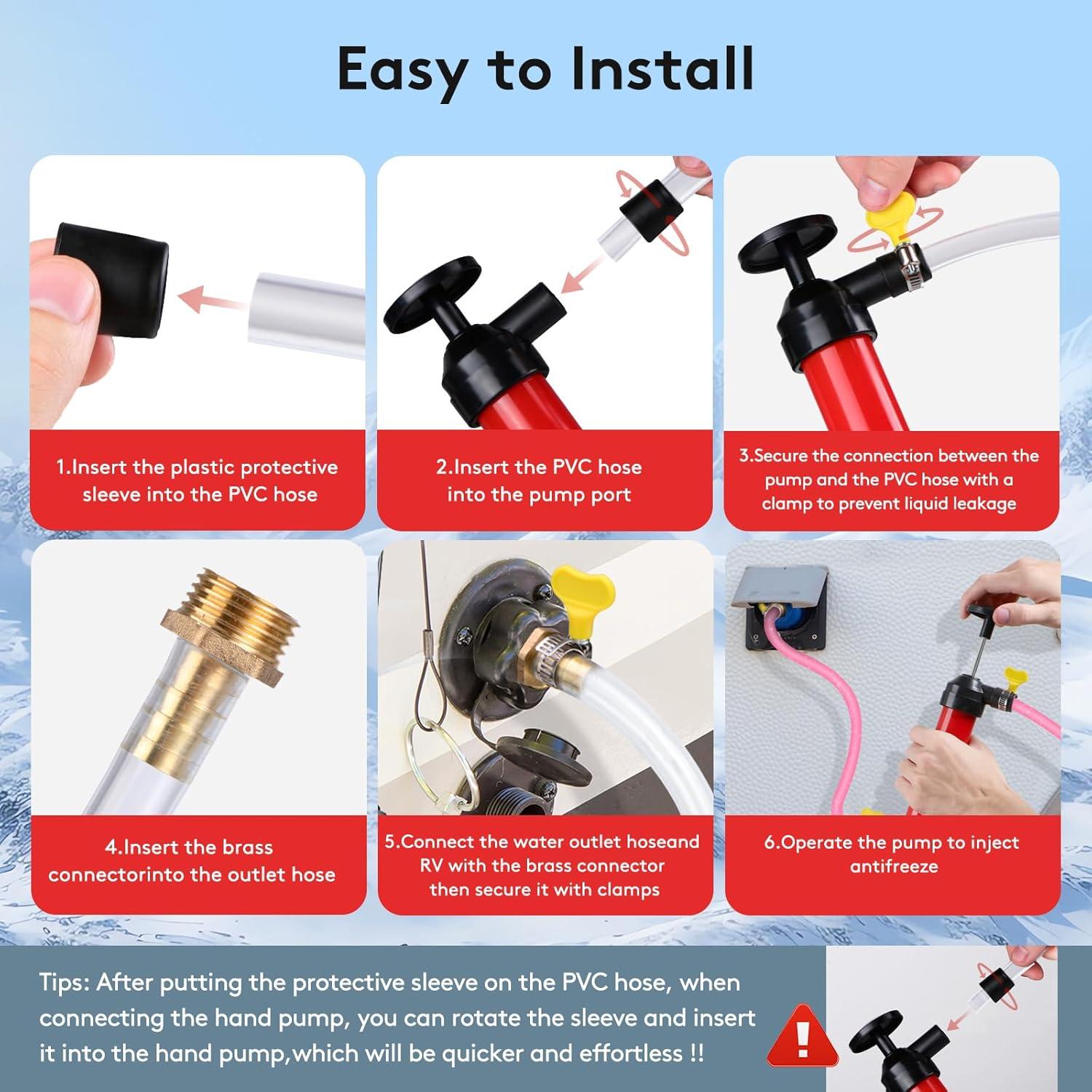 Kit de Bomba de Mano para Anticongelante SOUNDVALUE - 2 Mangueras 1m