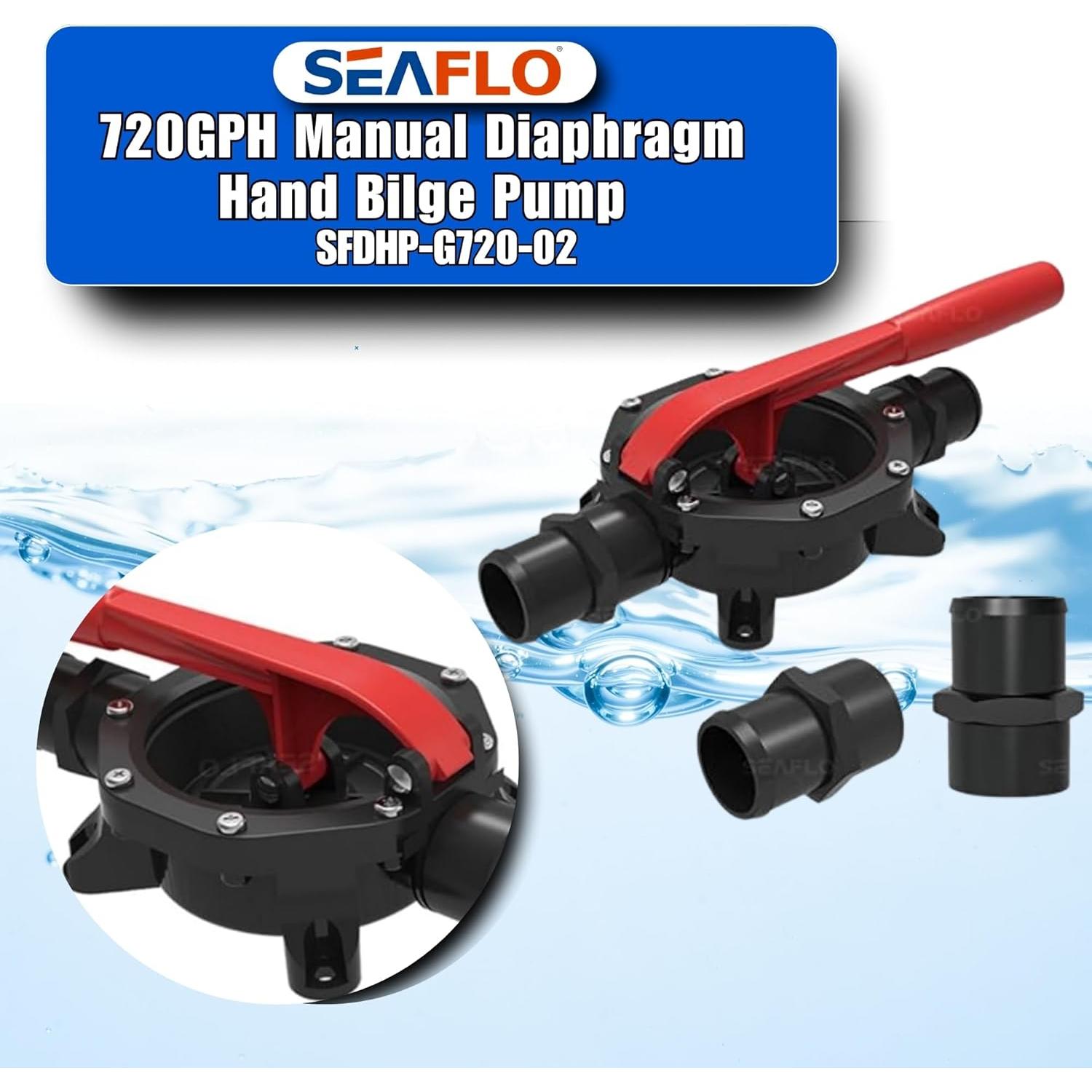 Bomba de Achique Manual SEAFLO 720GPH 2721.55 LPH