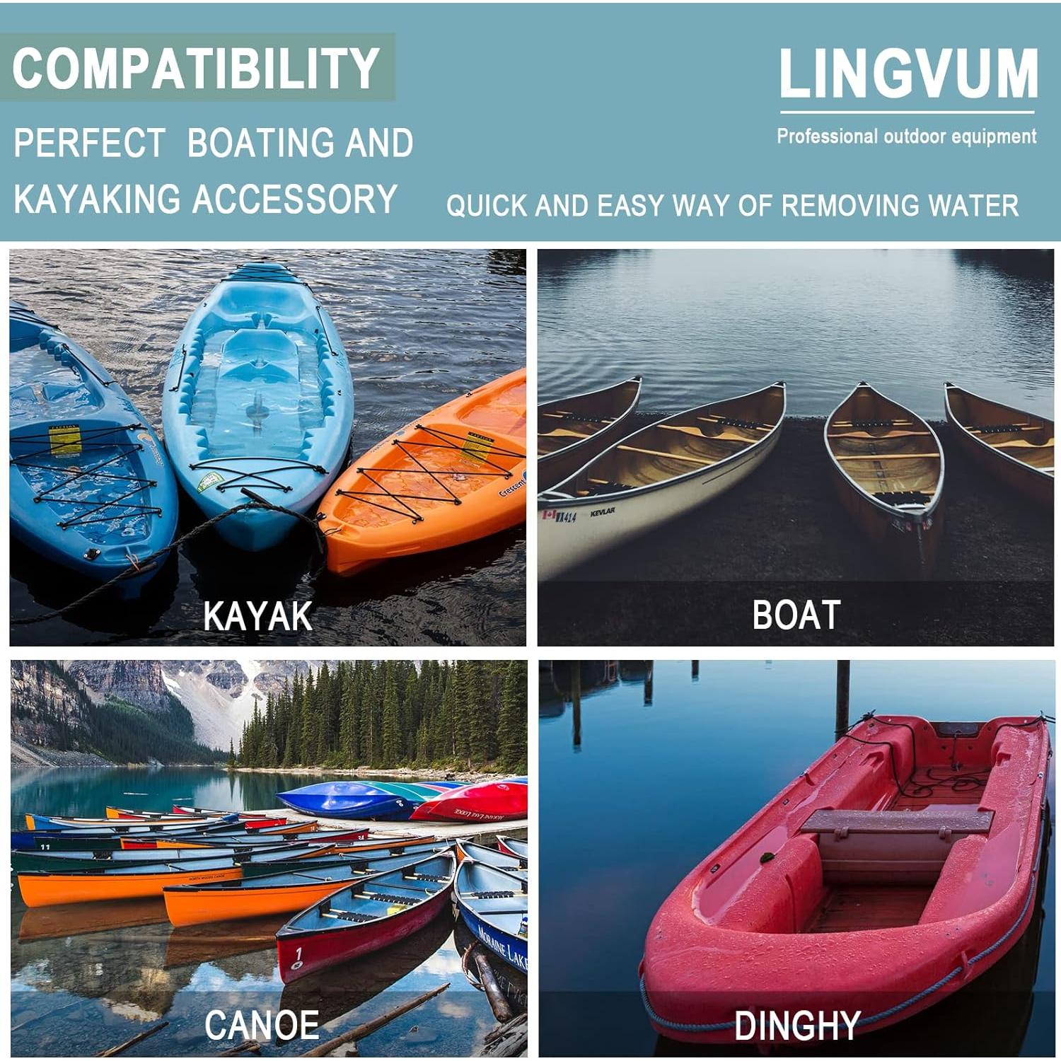 Bomba de Achique Manual LINGVUM 43 cm para Kayak y Barco