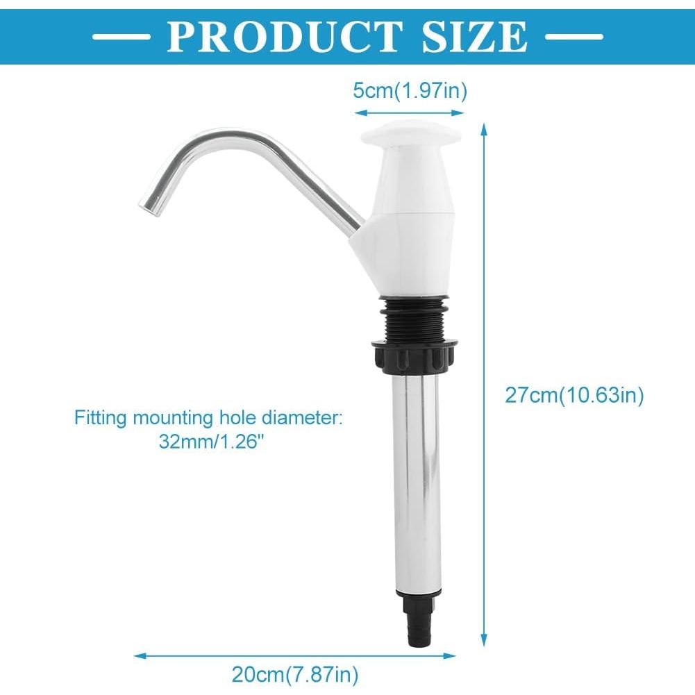 Bomba de Agua Manual CALIDAKA Doble Acción para Caravanas
