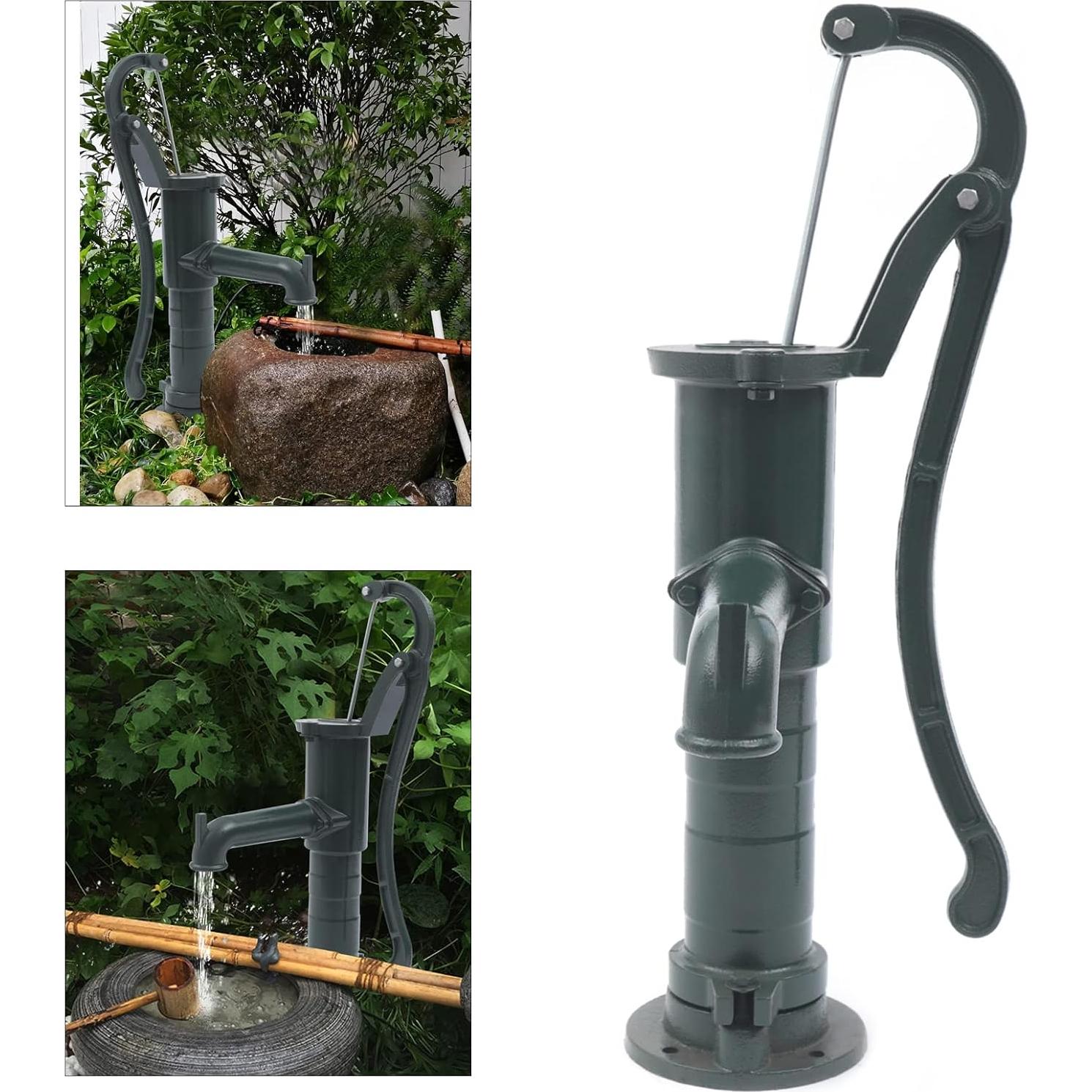 Bomba de Pitcher Manual Lemoeyes de Hierro Fundido Verde 67cm