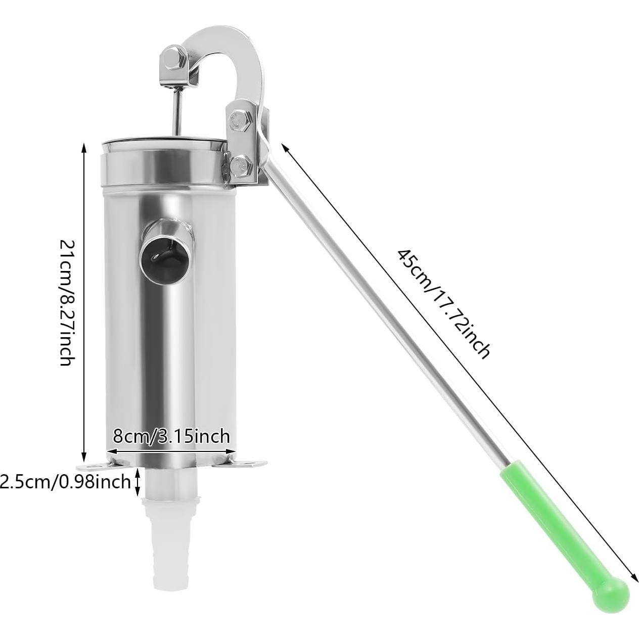 Bomba de agua manual Kunghei de acero inoxidable 8m