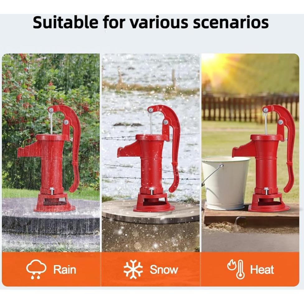 Bomba de Pozo Manual HaTur de Hierro Fundido 7.62m