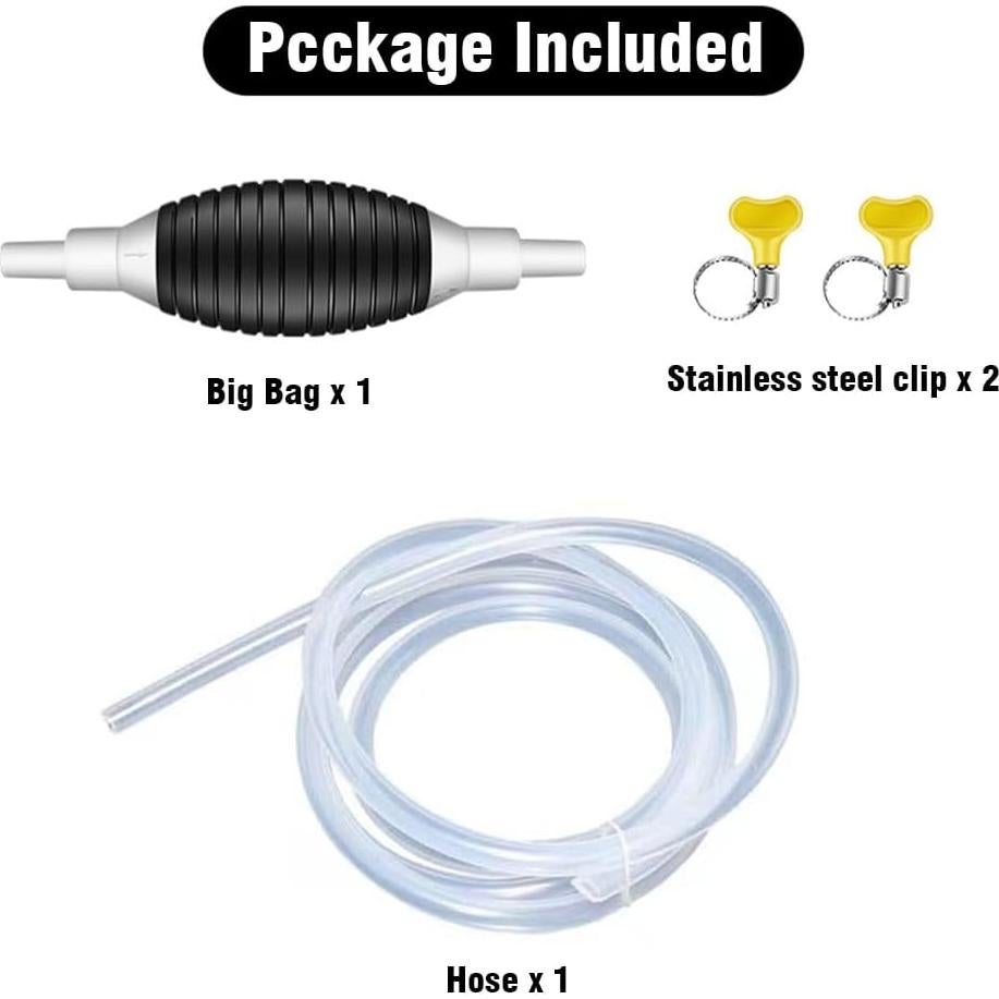Bomba de Sifón Manual JJMNKMN 1m para Gasolina y Agua