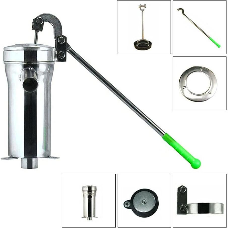 Bomba de Pozo Manual Acero Inoxidable 10m Succión Jardín