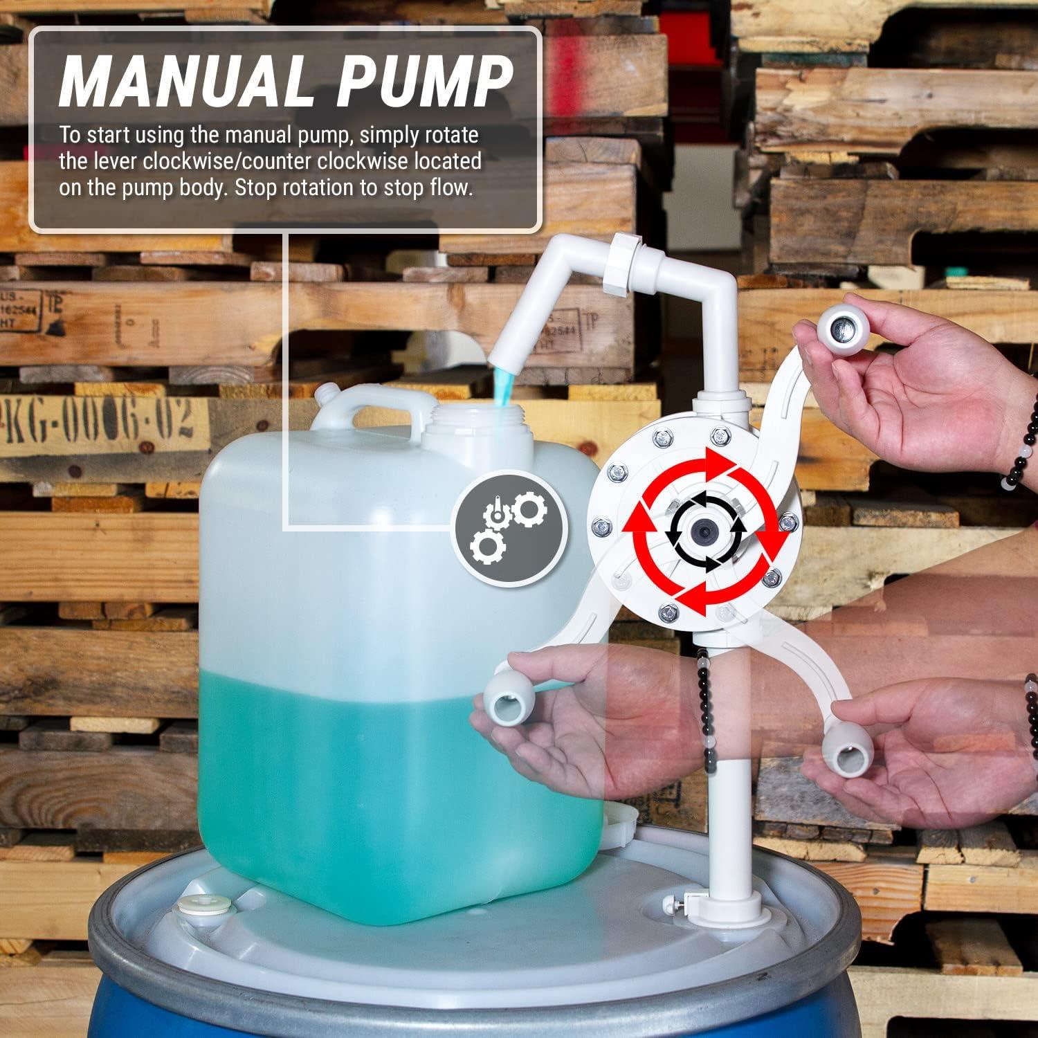 Bomba Química Manual TERA PUMP 10 GPM para Barriles 15-55 Gal