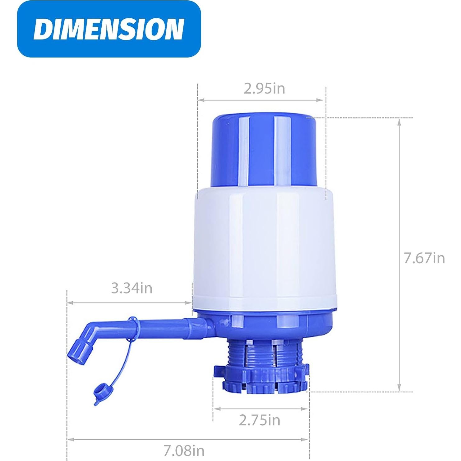 Bomba de Agua Manual DWSFADA para Botella de 19L Azul y Blanco