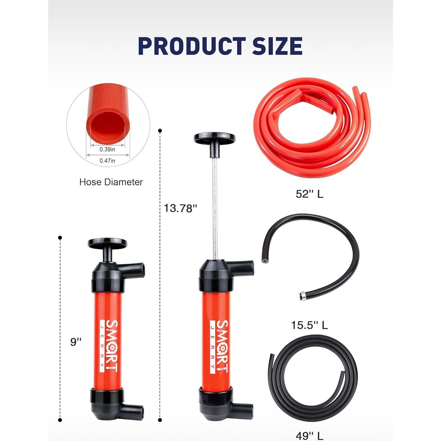 Bomba de Sifón Manual SMART JERRY para Aceite y Combustible