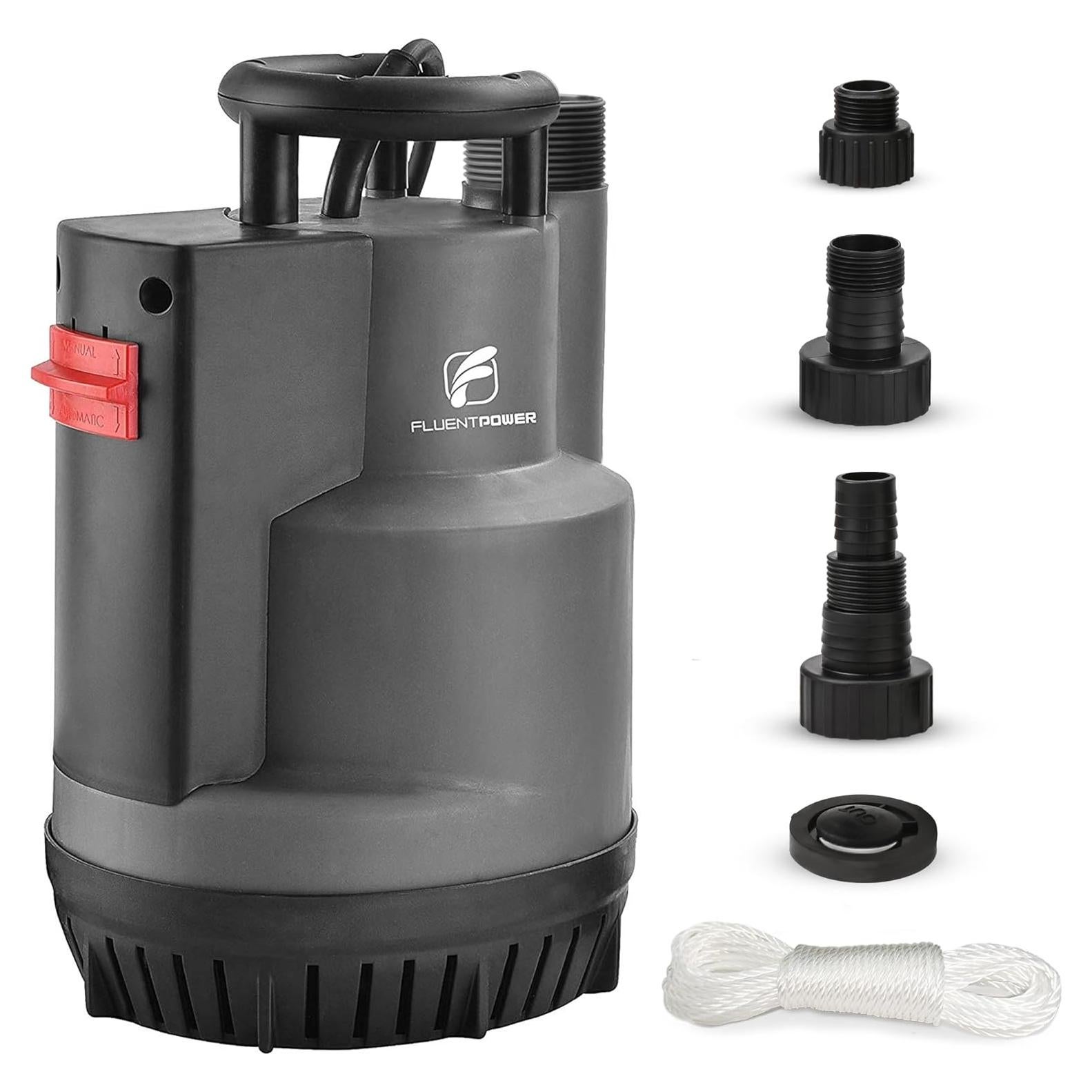 Bomba Sumergible FluentPower 1/2HP 946L/h con Flotador