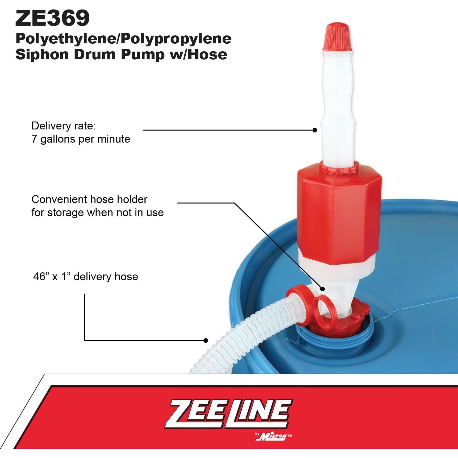 Bomba de Sifón Manual ZEELINE BY MILTON ZE369W 26.5 L/min