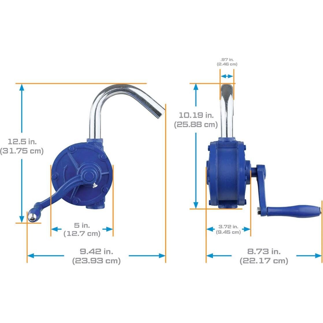 Bomba de Mano Rotativa GPI RP-5 para Fluidos 30.28 LPM