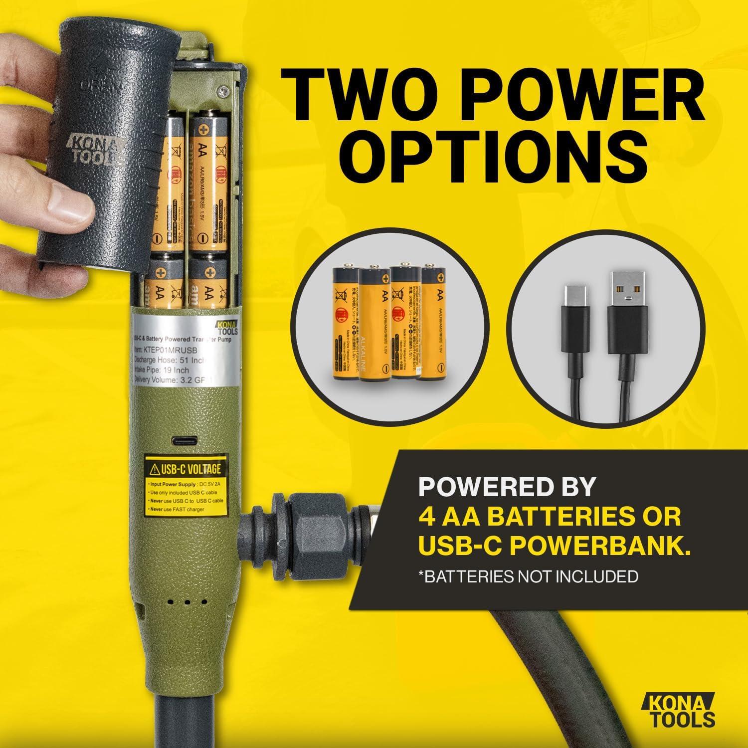 Bomba de Transferencia de Combustible KONA TOOLS KTEP01MRUSB 12 L/min