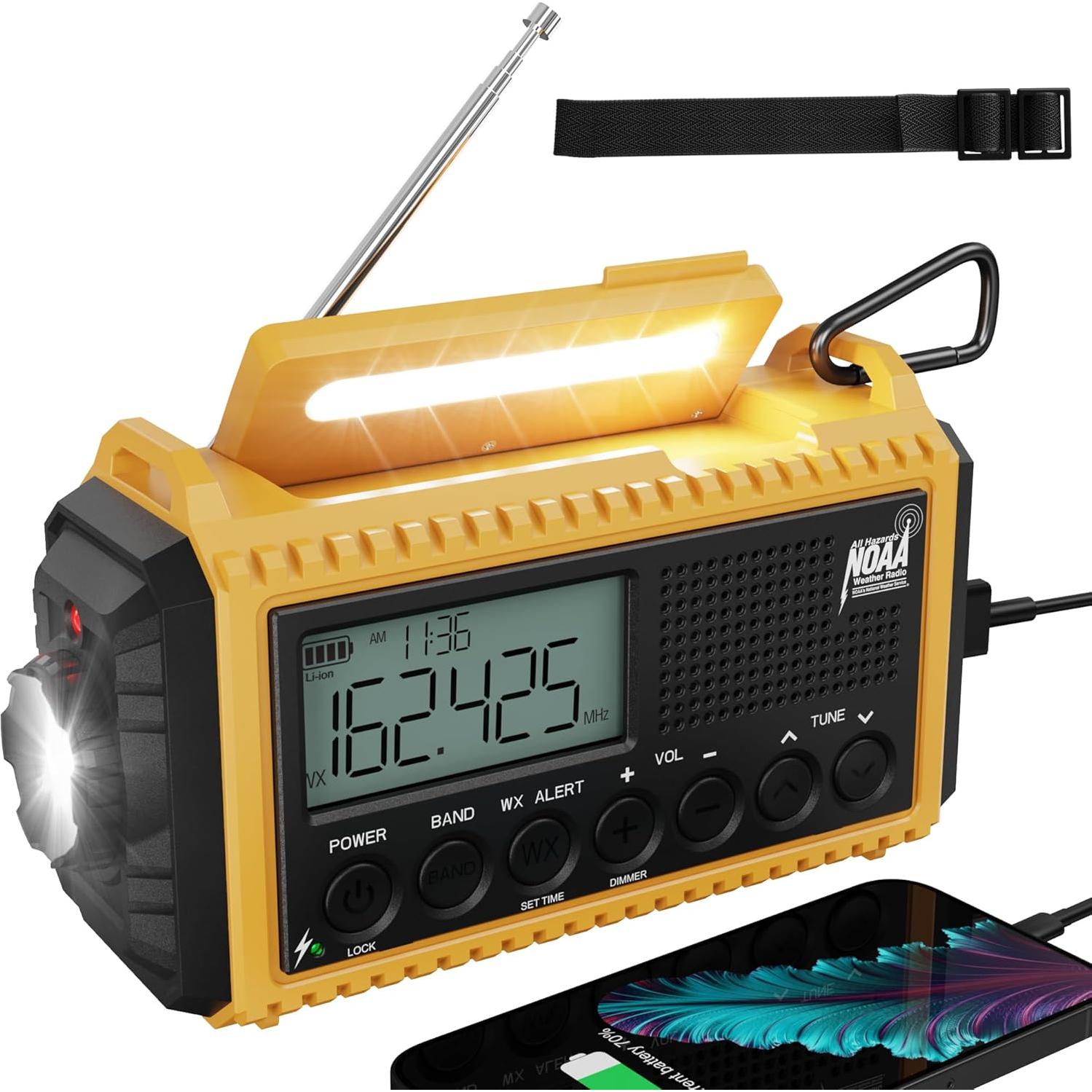 Radio de Emergencia ROCAM CR1009 con Pantalla LCD y Luz
