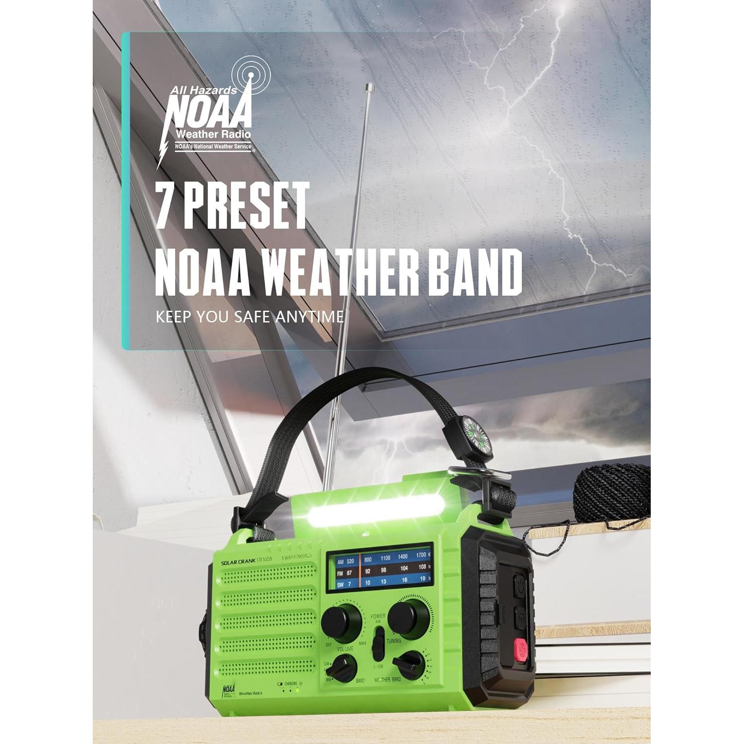 Radio de Emergencia ROCAM CR1009 con Pantalla LCD y Luz