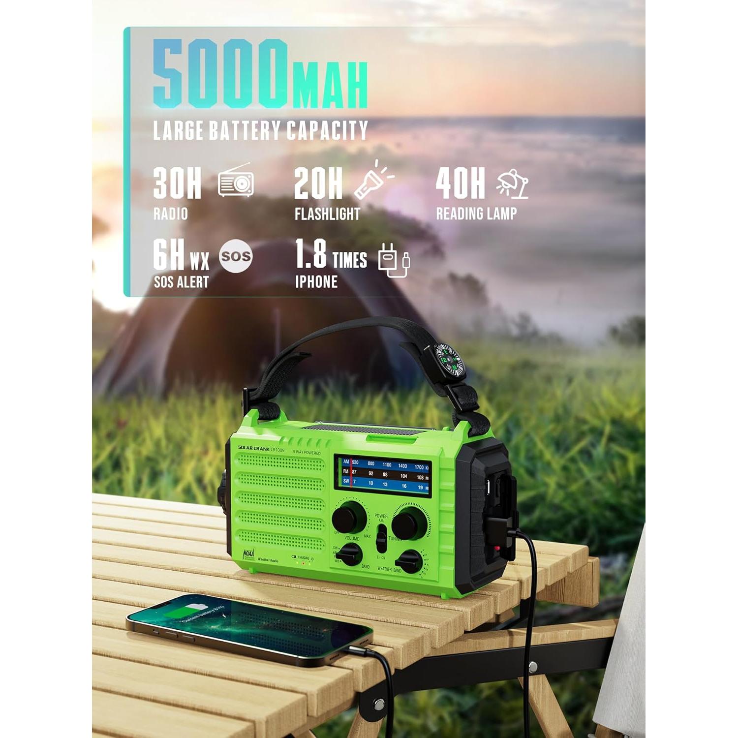 Radio de Emergencia ROCAM CR1009 con Pantalla LCD y Luz