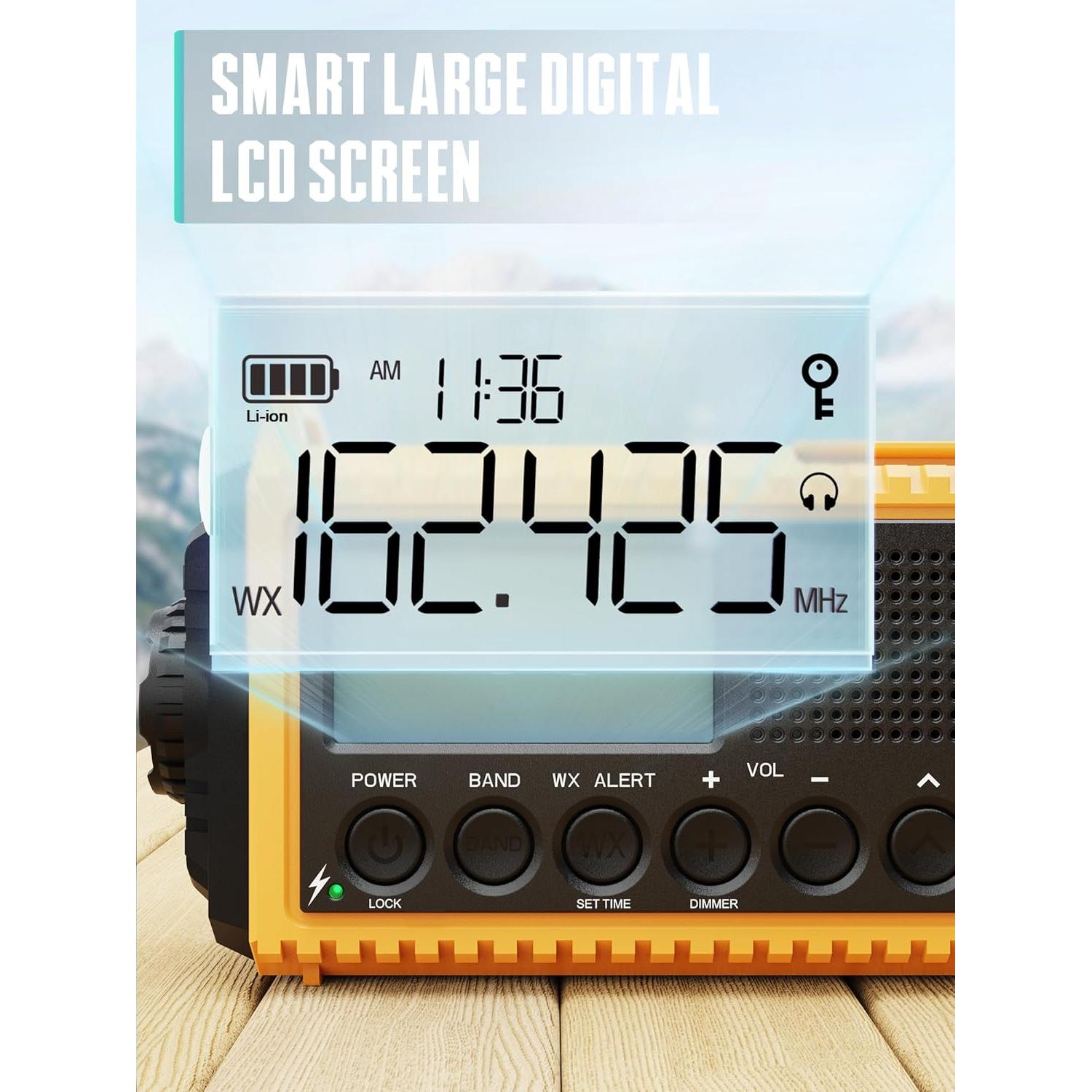 Radio de Emergencia ROCAM CR1009 con Pantalla LCD y Luz