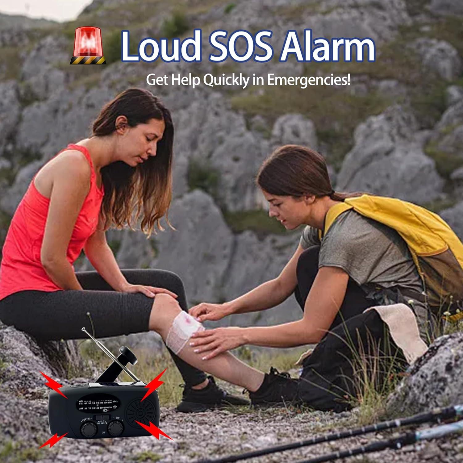 Radio Meteorológica de Emergencia Solar con Cargador 2000mAh