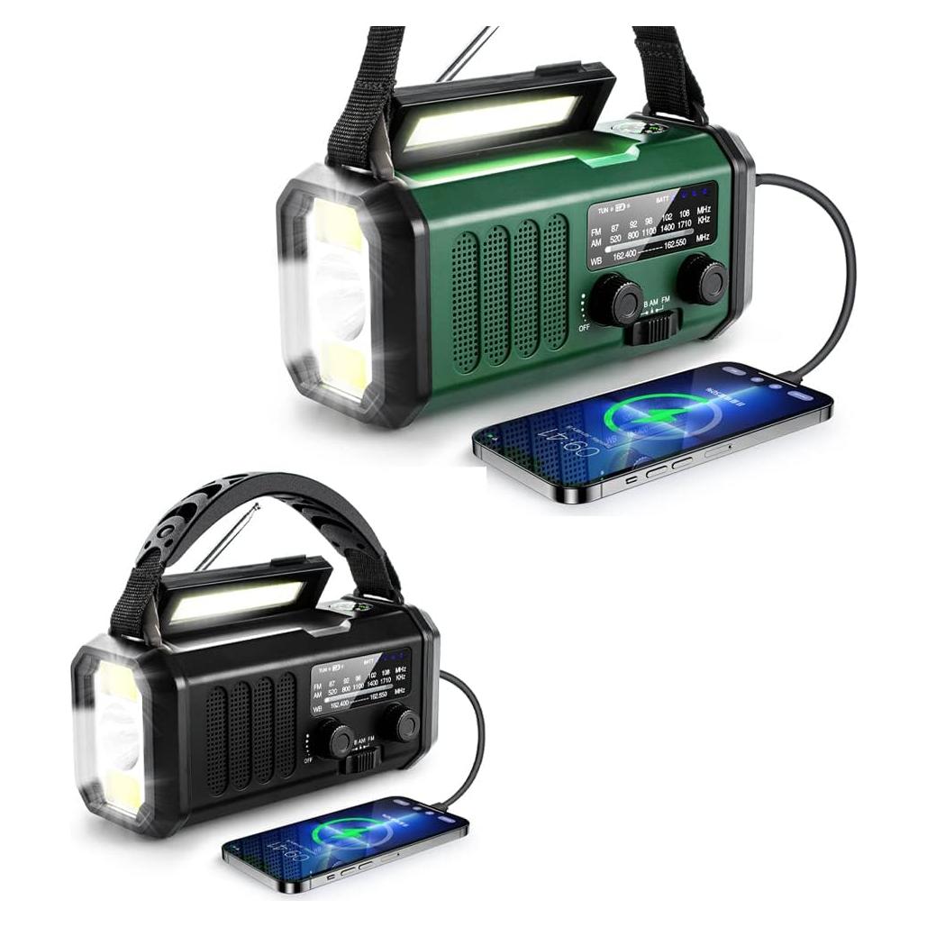 Radio de Emergencia Leaton 10000mAh con Linterna y SOS