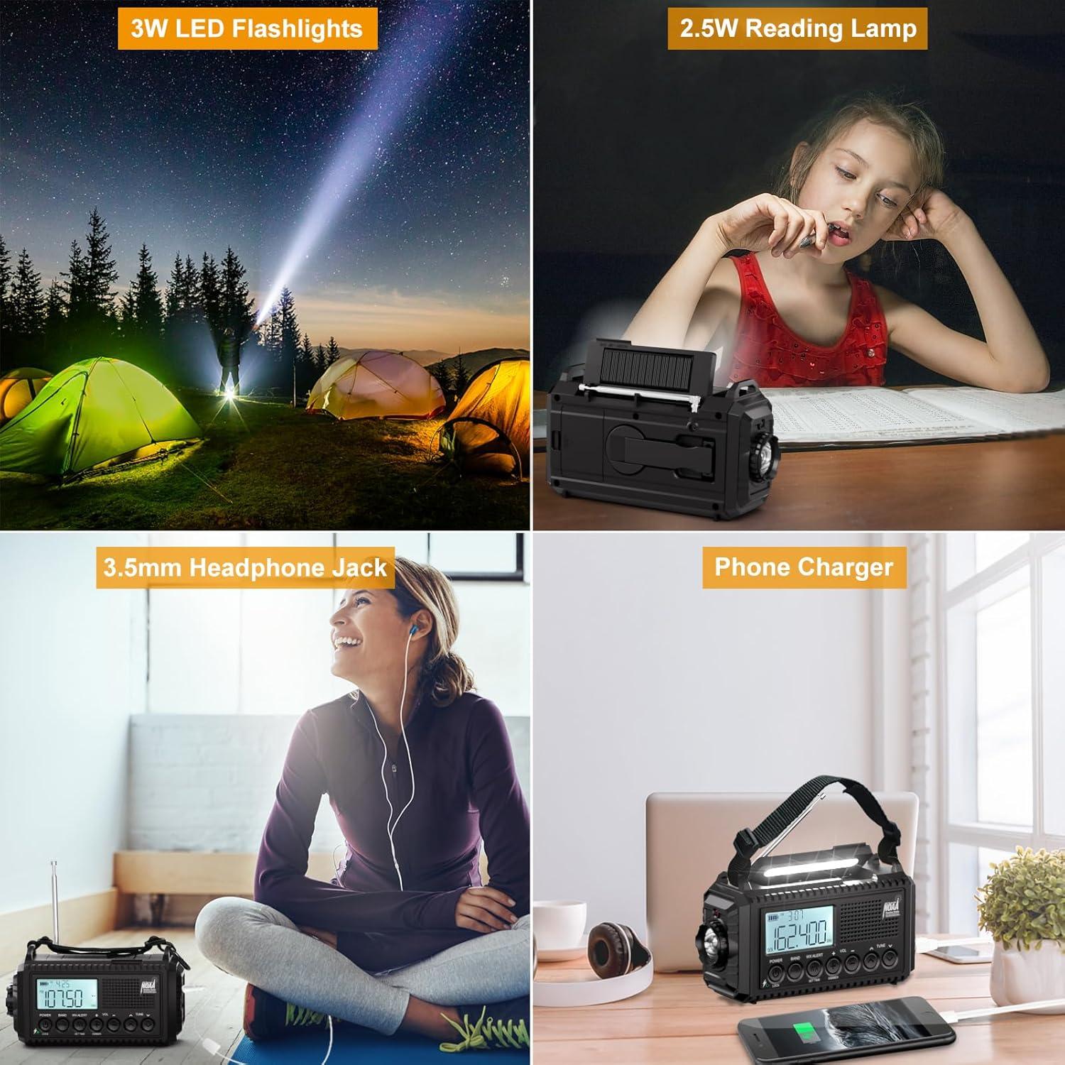 Radio Meteorológica Raynic NOAA con Batería Recargable 5000mAh