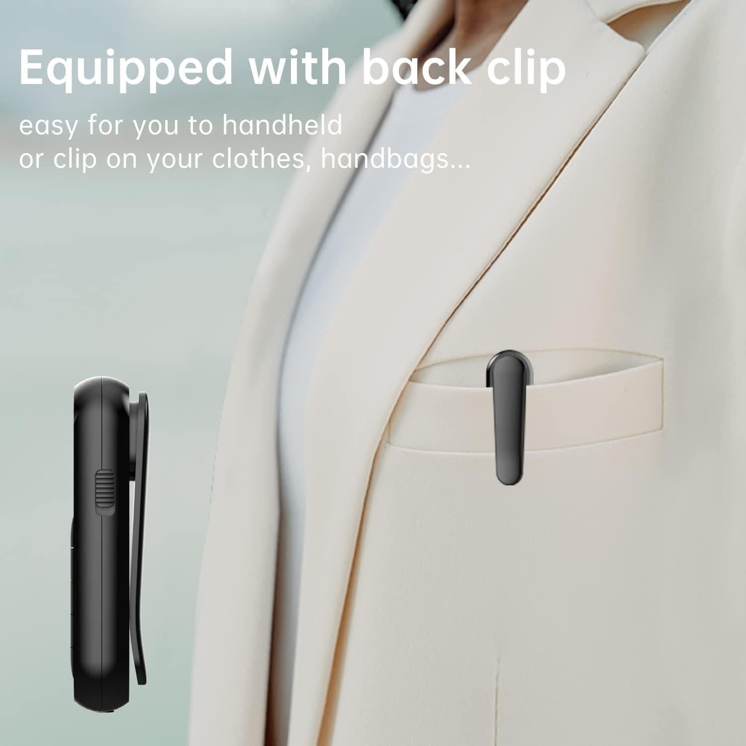 Radio FM Portátil Recargable Moliao MI03 con Clip - Negro