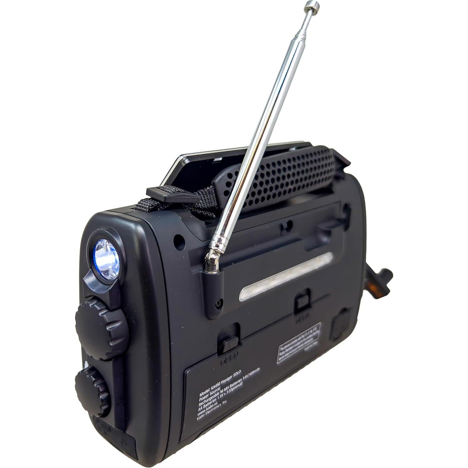 Radio de Emergencia Kaito Voyager Solo AM FM NOAA con Linterna