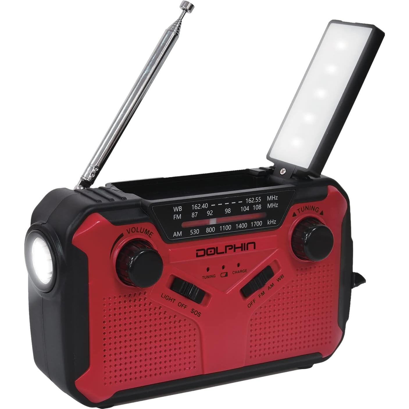 Radio de Emergencia Portátil Delfín R-100C 10W AM/FM/Meteorológica