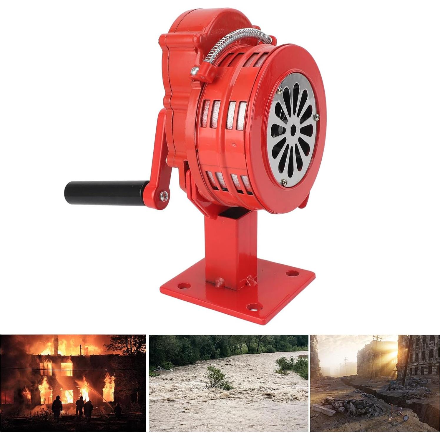 Sirena de Manivela Genérica 110dB Alarma Compacta de Emergencia