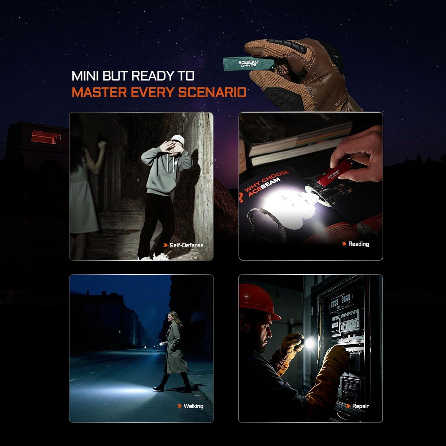 Linterna EDC ACEBEAM Keylite 500 Recargable 500 Lúmenes