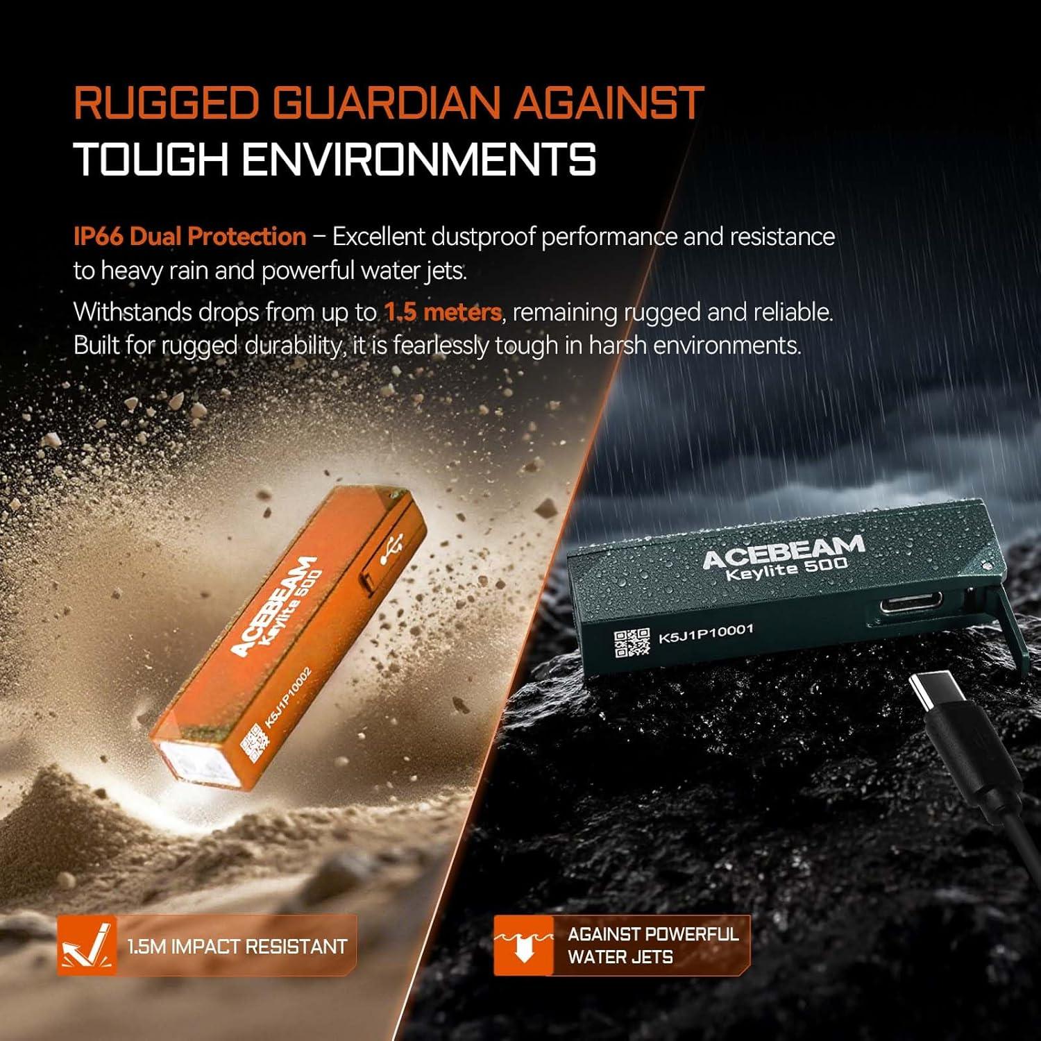 Linterna EDC ACEBEAM Keylite 500 Recargable 500 Lúmenes