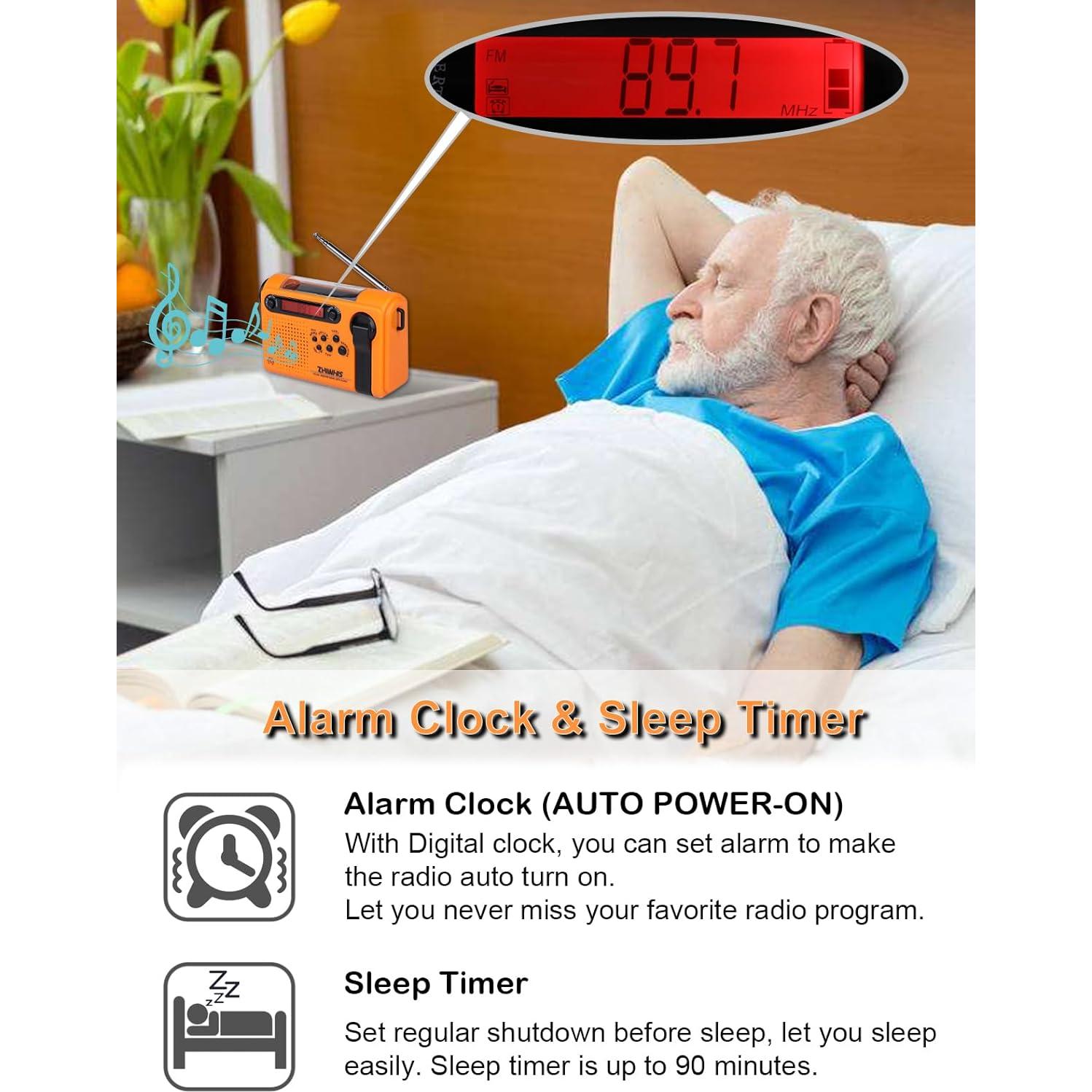 Radio de Emergencia ZHIWHIS ZWS-900 AM/FM Solar 2000mAh