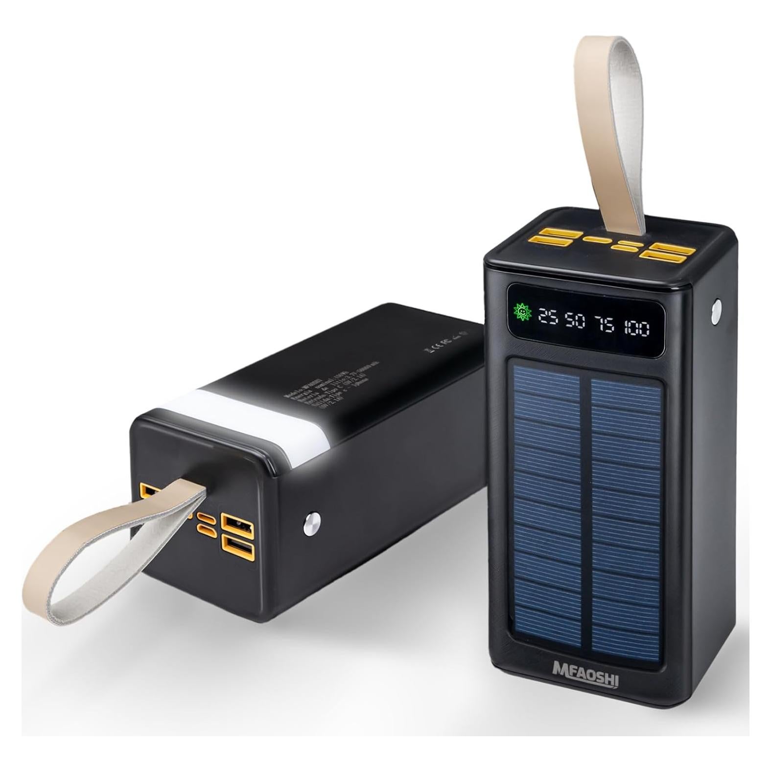 Banco de Energía Solar 50000mAh Zhimingbaihuo Cargador Rápido