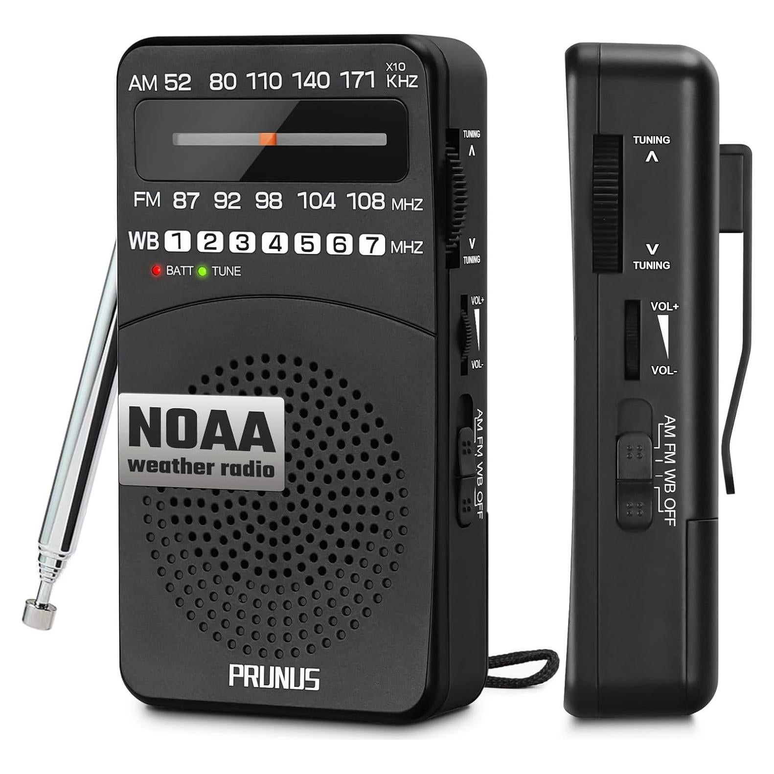 Radio Meteorológica PRUNUS WM-1 AM FM Portátil para Emergencias