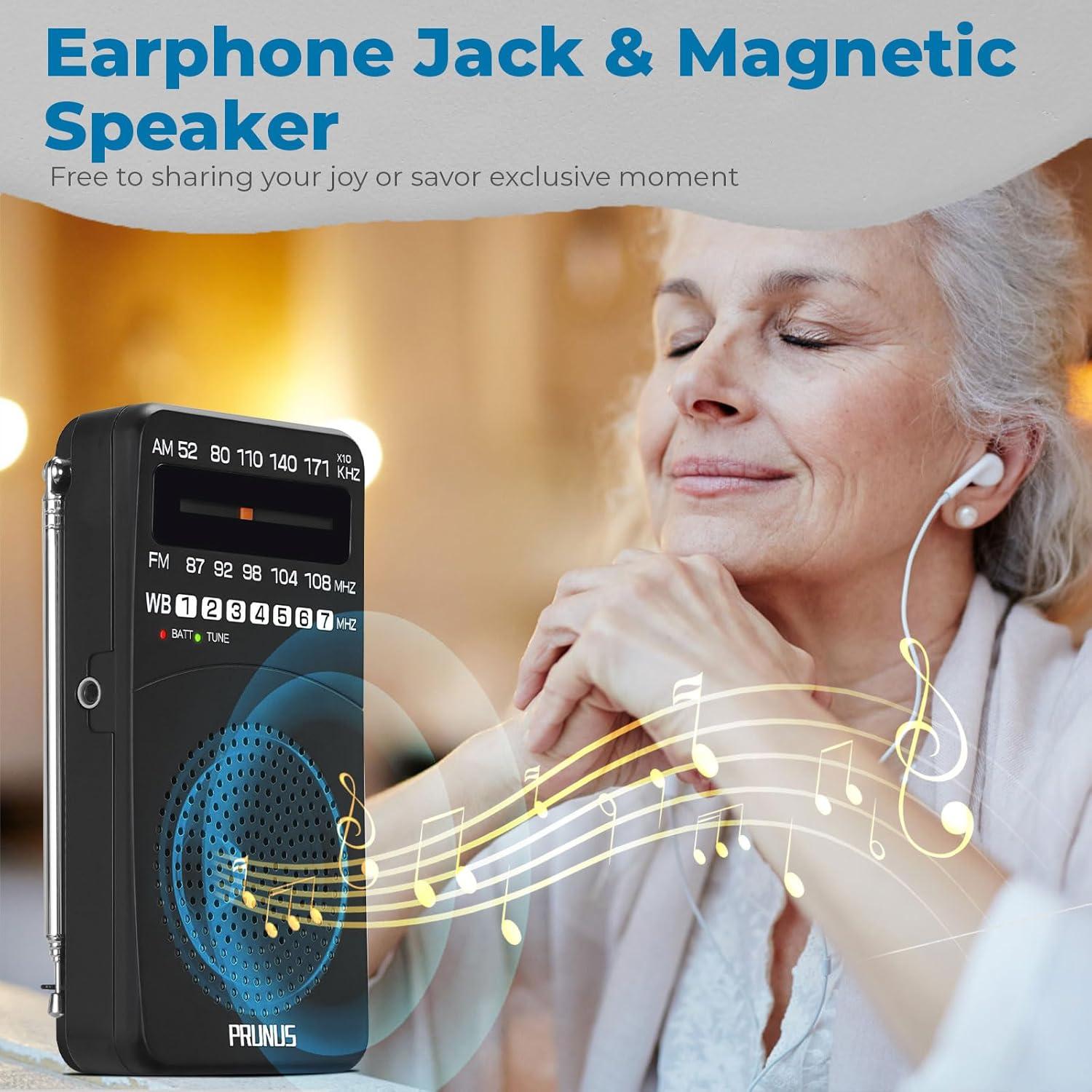 Radio Meteorológica PRUNUS WM-1 AM FM Portátil para Emergencias