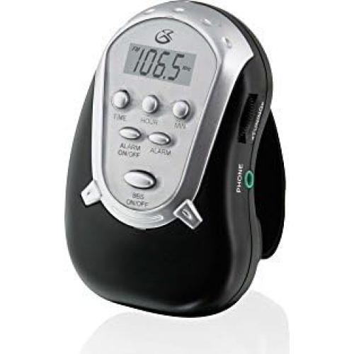 Radio de brazo GPX R300S AM/FM con auriculares - Negro