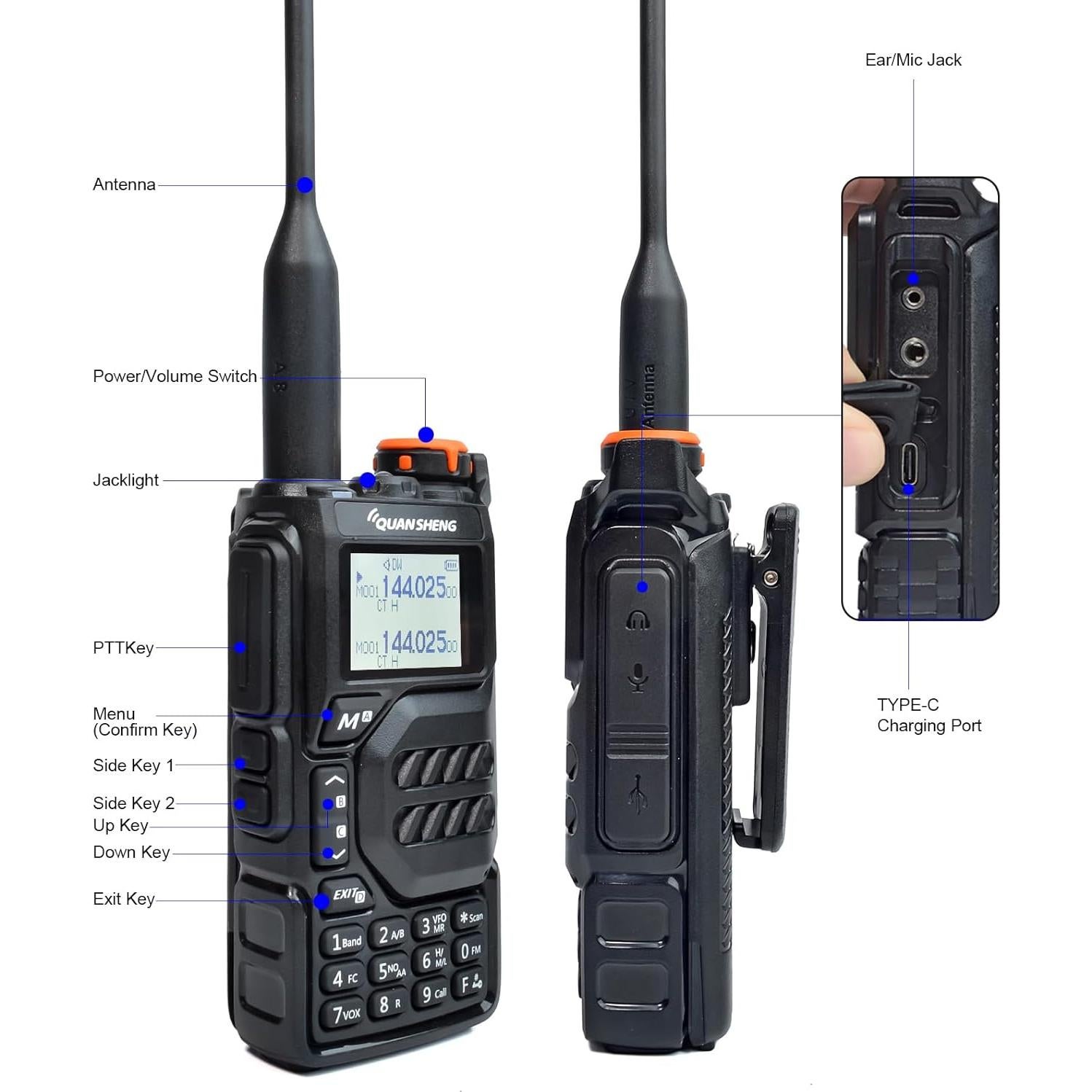 Receptor Meteorológico de Emergencia Quansheng UV-K5 5W VHF UHF