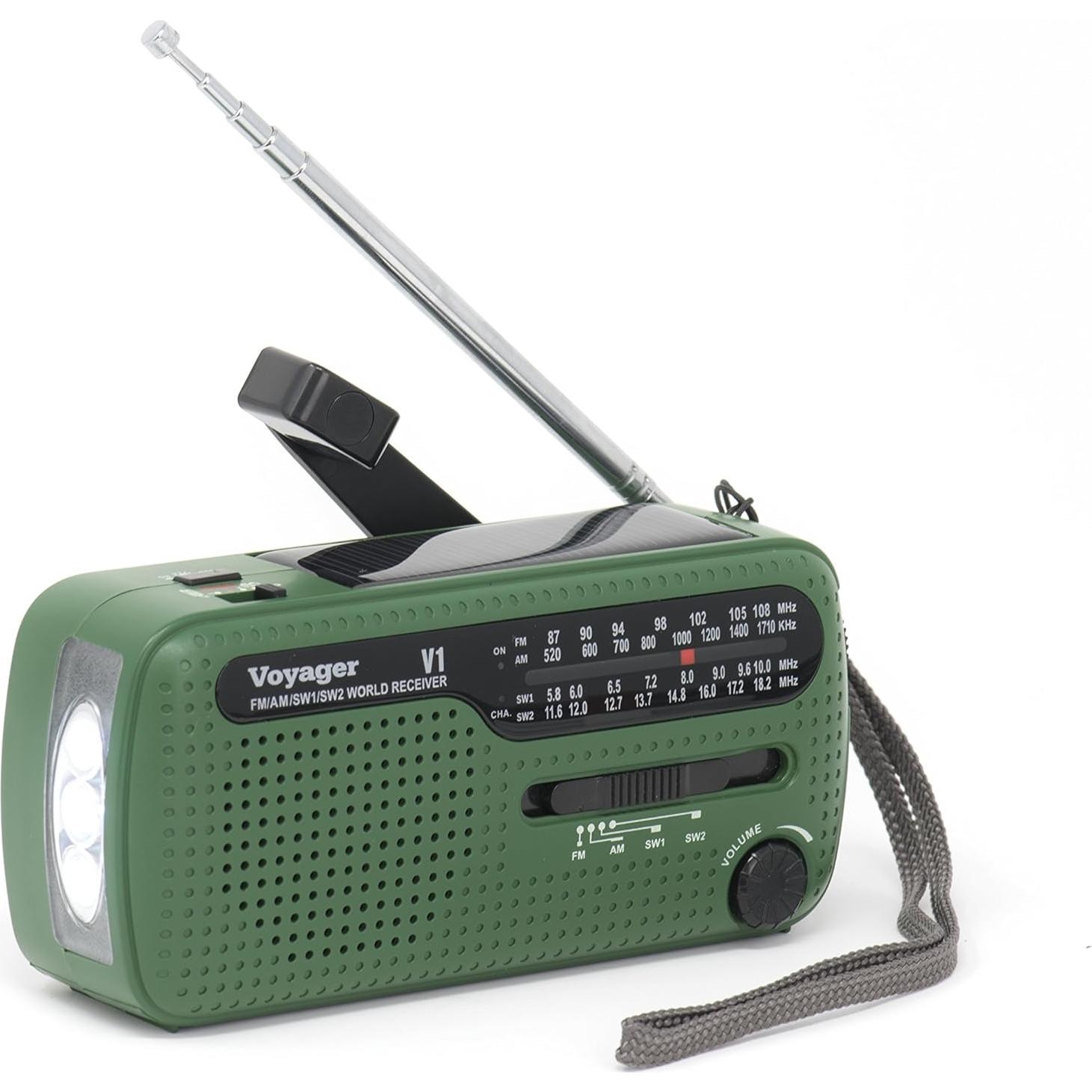 Radio de Emergencia Kaito V1 Voyager Solar/Dynamo AM/FM/SW