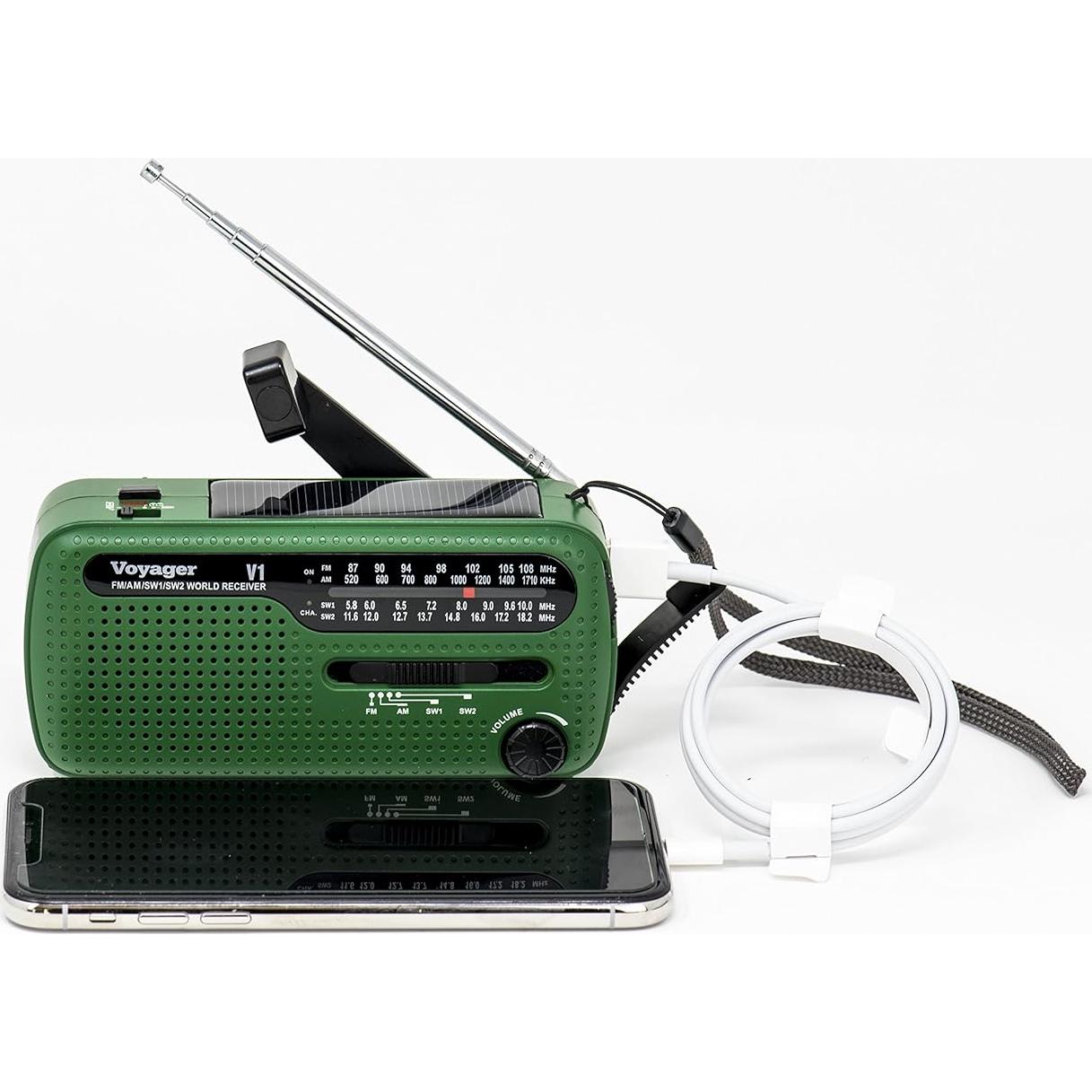 Radio de Emergencia Kaito V1 Voyager Solar/Dynamo AM/FM/SW