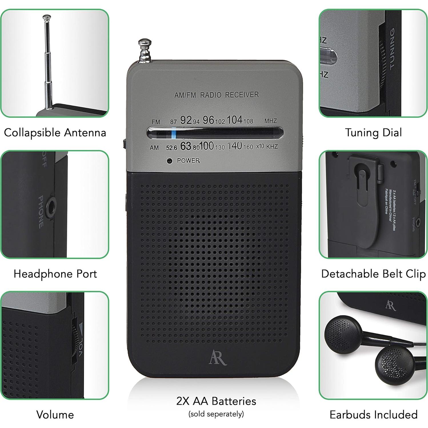 Radio Portátil AM/FM Acoustic Research APR10 - Compacta y Ligera
