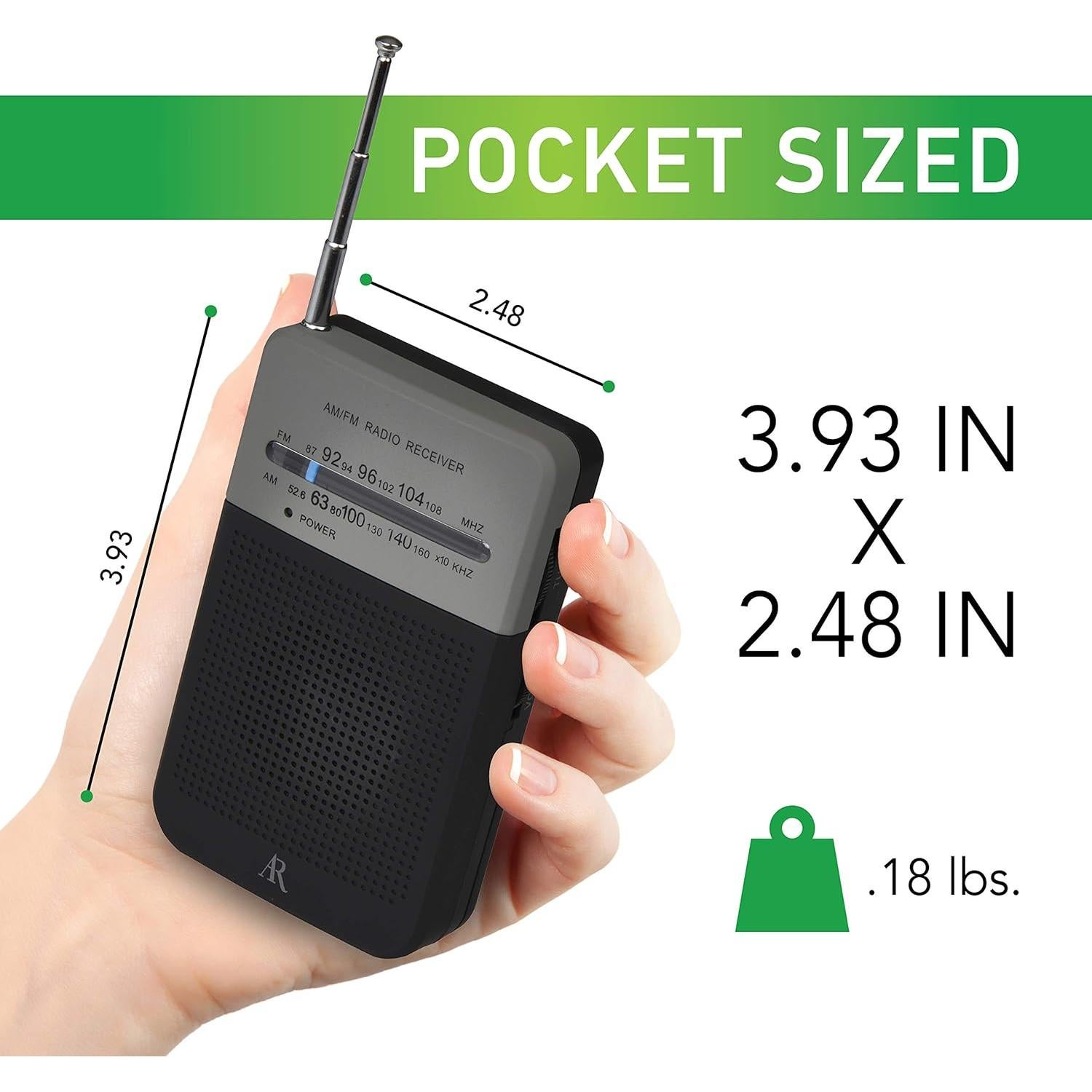 Radio Portátil AM/FM Acoustic Research APR10 - Compacta y Ligera
