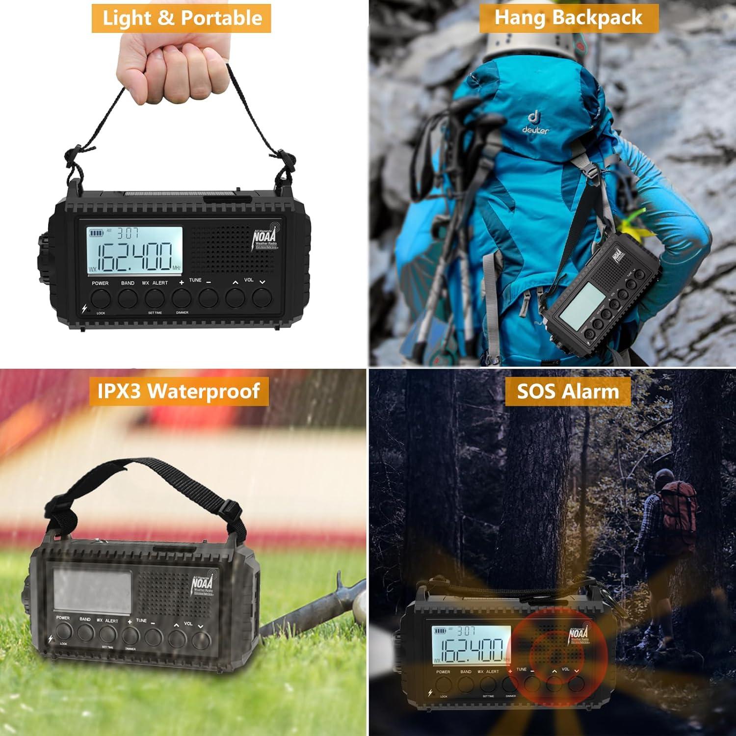 Radio Meteorológica Raynic NOAA con Batería Recargable 5000mAh