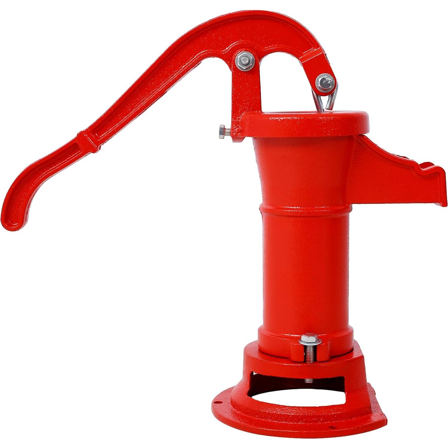 Bomba de Agua de Mano AVGVLIJ Hierro Fundido Rojo 7.62m