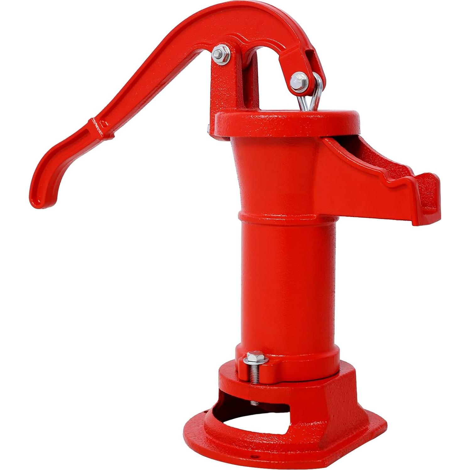 Bomba de Agua de Mano AVGVLIJ Hierro Fundido Rojo 7.62m