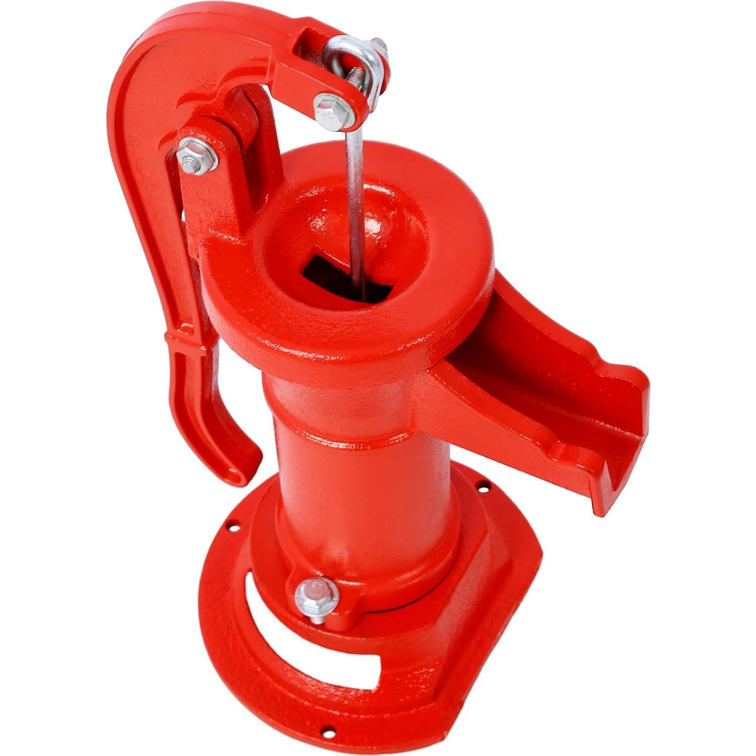 Bomba de Agua de Mano AVGVLIJ Hierro Fundido Rojo 7.62m