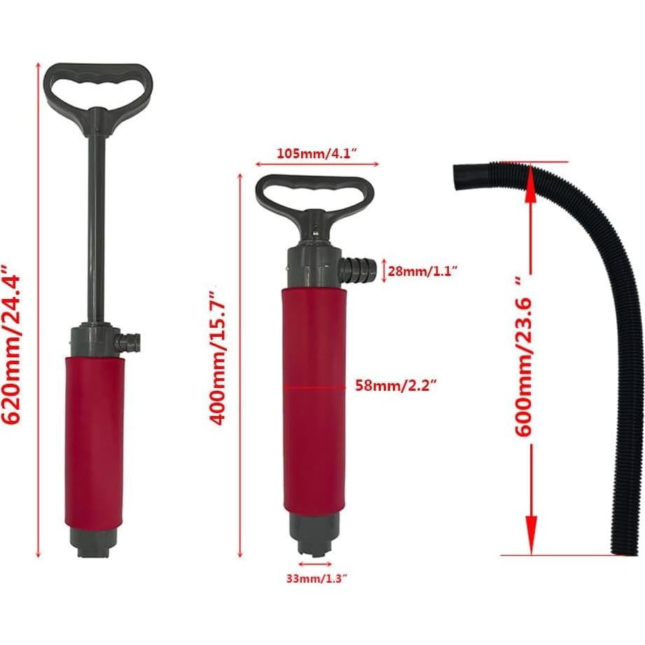 Bomba de Achique Manual ISURE MARINE Roja 39.88 cm para Kayak