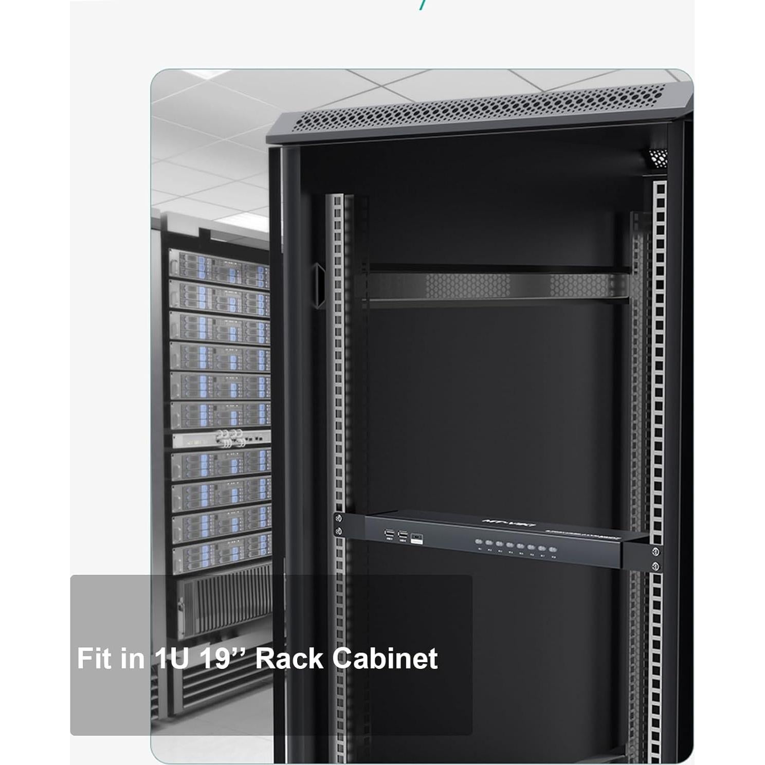 Interruptor KVM VGA 8 Puertos MT-VIKI 1080p con Cables