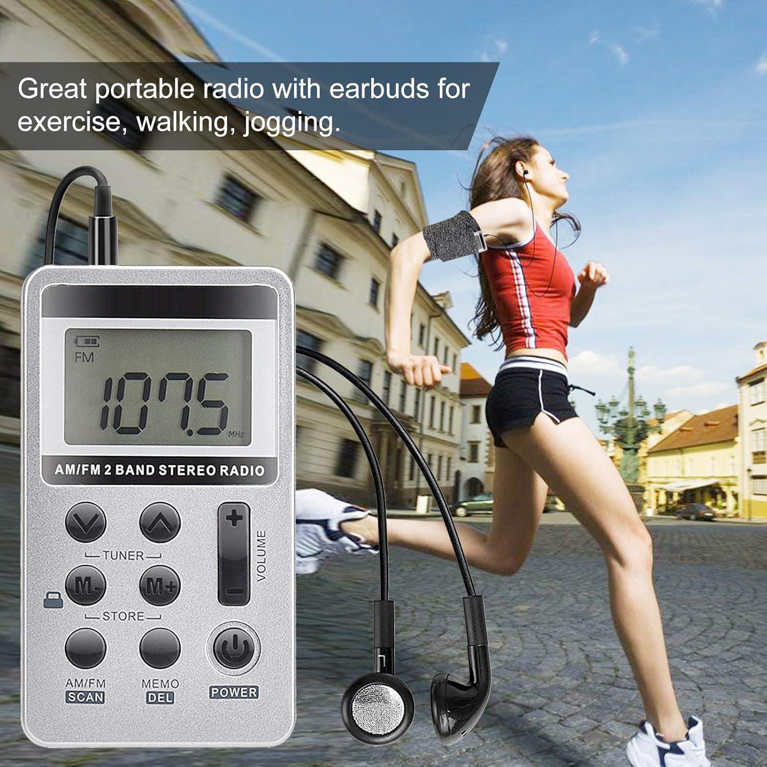 Radio Portátil AM/FM Vnaovd HRG-S1 Compacta con Auriculares