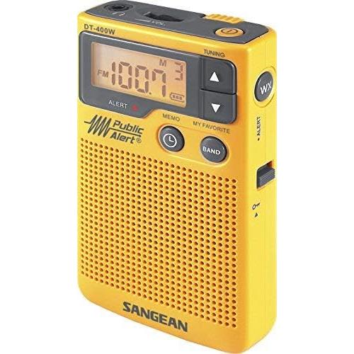 Radio de Alerta Meteorológica Sangean DT-400W AM/FM Amarillo