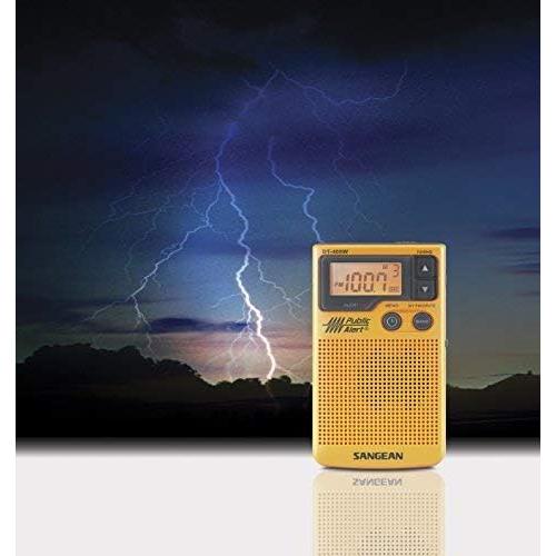 Radio de Alerta Meteorológica Sangean DT-400W AM/FM Amarillo