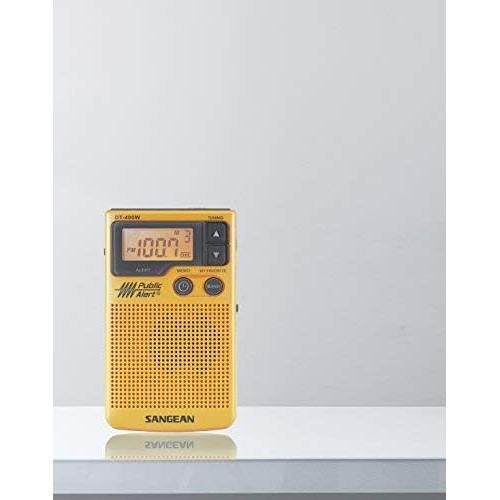 Radio de Alerta Meteorológica Sangean DT-400W AM/FM Amarillo