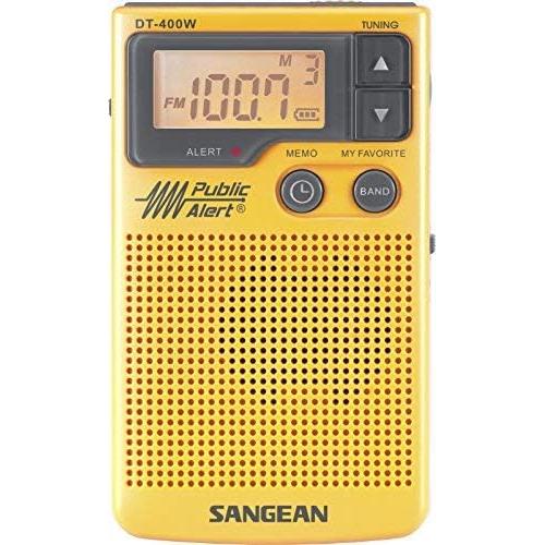 Radio de Alerta Meteorológica Sangean DT-400W AM/FM Amarillo